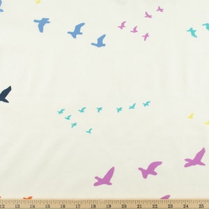 Organic Cotton Fitted Sheet, Crib, Mini, Co-sleeper, birch fabric, birds, bright colors, gender neutral