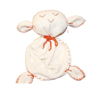 Organic Cotton Lamb Plush Baby Lovey - Vegan Snuggle Toy
