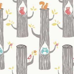 Organic Cotton crib sheet, mini crib sheet, co sleeper sheet, Birch fabrics, gender neutral, woodland,owl,bird