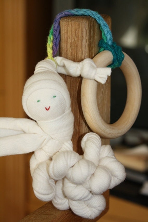 Organic Baby teething toy made from Organic Cotton and Maple Etsy