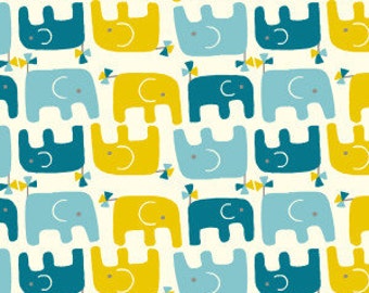 Organic Cotton Fitted Crib Sheet in Many Sizes, Mini, Elephants, Boy, Blue