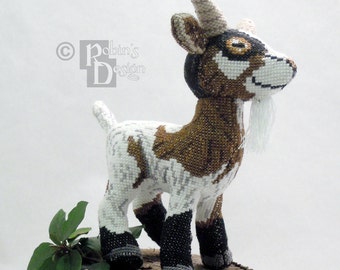 Groat the Goat Doll 3D Cross Stitch Animal Sewing Pattern PDF