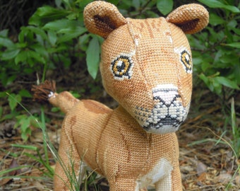 Malkia the African Lioness Doll 3D Cross Stitch Animal Sewing Pattern PDF