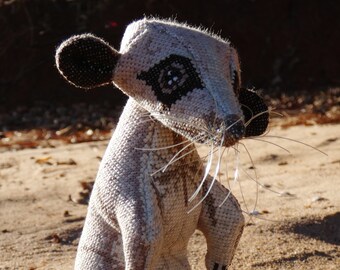 Argus the Meerkat Doll 3D Cross Stitch Animal Sewing Pattern PDF