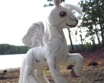 Aeos the Winged Horse Doll 3D Cross Stitch Animal Sewing Pattern PDF