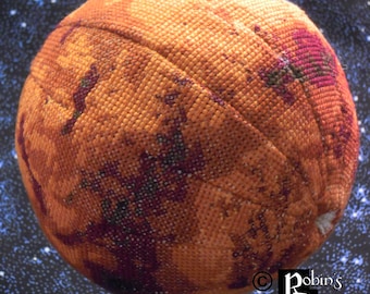 Mars Globe 3D Cross Stitch Sewing Pattern PDF