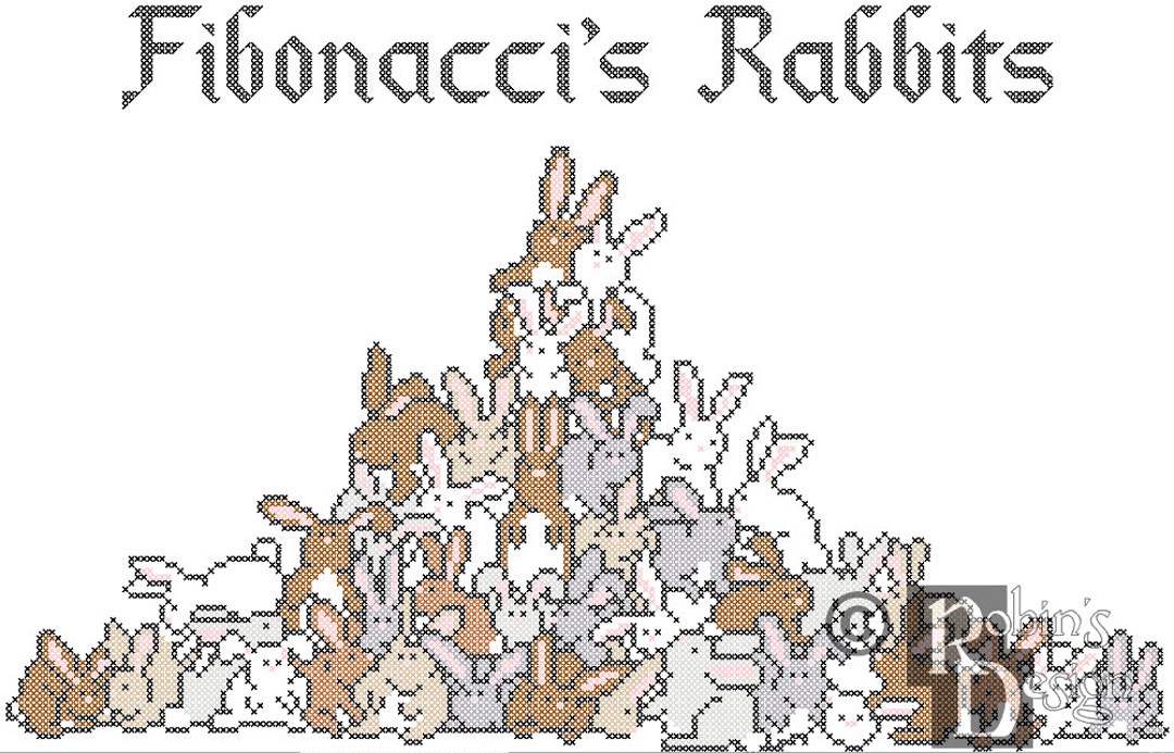 Fibonacci's Rabbits Cross Stitch Pattern PDF - Etsy