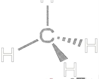 Methane Molecule Cross Stitch Pattern PDF