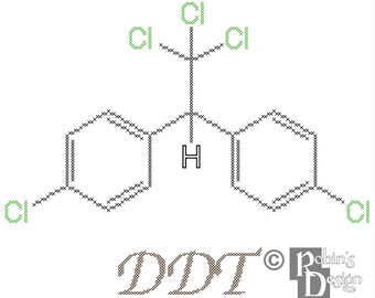 DDT Molecule Cross Stitch Pattern PDF