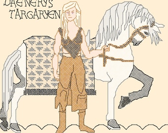 Daenerys Bayeux Tapestry Cross Stitch Pattern PDF