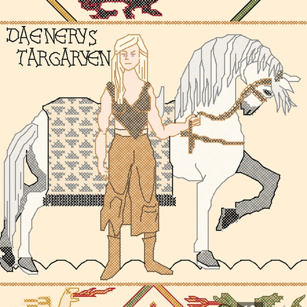 Daenerys Bayeux Tapestry Cross Stitch Pattern PDF