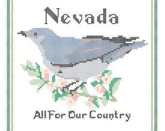 New Mexico State Bird Flower and Motto Cross Stitch Pattern - Etsy