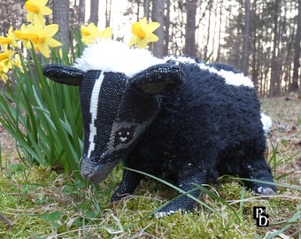 Henry the Skunk Doll 3D Cross Stitch Animal Sewing Pattern PDF