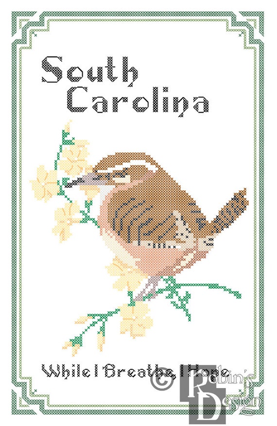 Sewing & Needlecraft South Carolina Cross Stitch Pattern United States