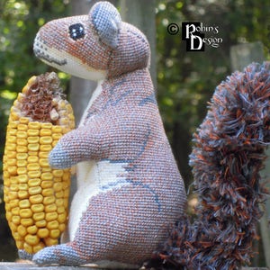 Merlin the Gray Squirrel Doll 3D Cross Stitch Animal Sewing Pattern PDF image 6