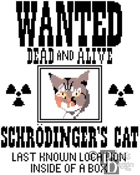 シュレディンガーの猫のクロスステッチパターン PDF - Etsy 日本