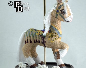 Collins the Palomino Carousel Horse Doll 3D Cross Stitch Animal Sewing Pattern PDF