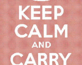 Keep Calm and Carry On Cross Stitch Pattern PDF