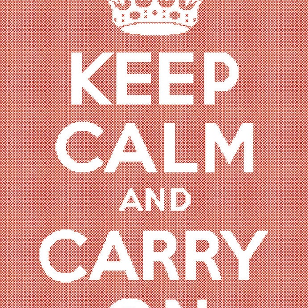 Keep Calm and Carry On Cross Stitch Pattern PDF