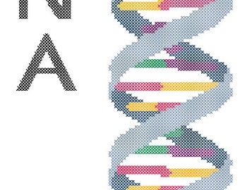 DNA Strand Cross Stitch Pattern PDF