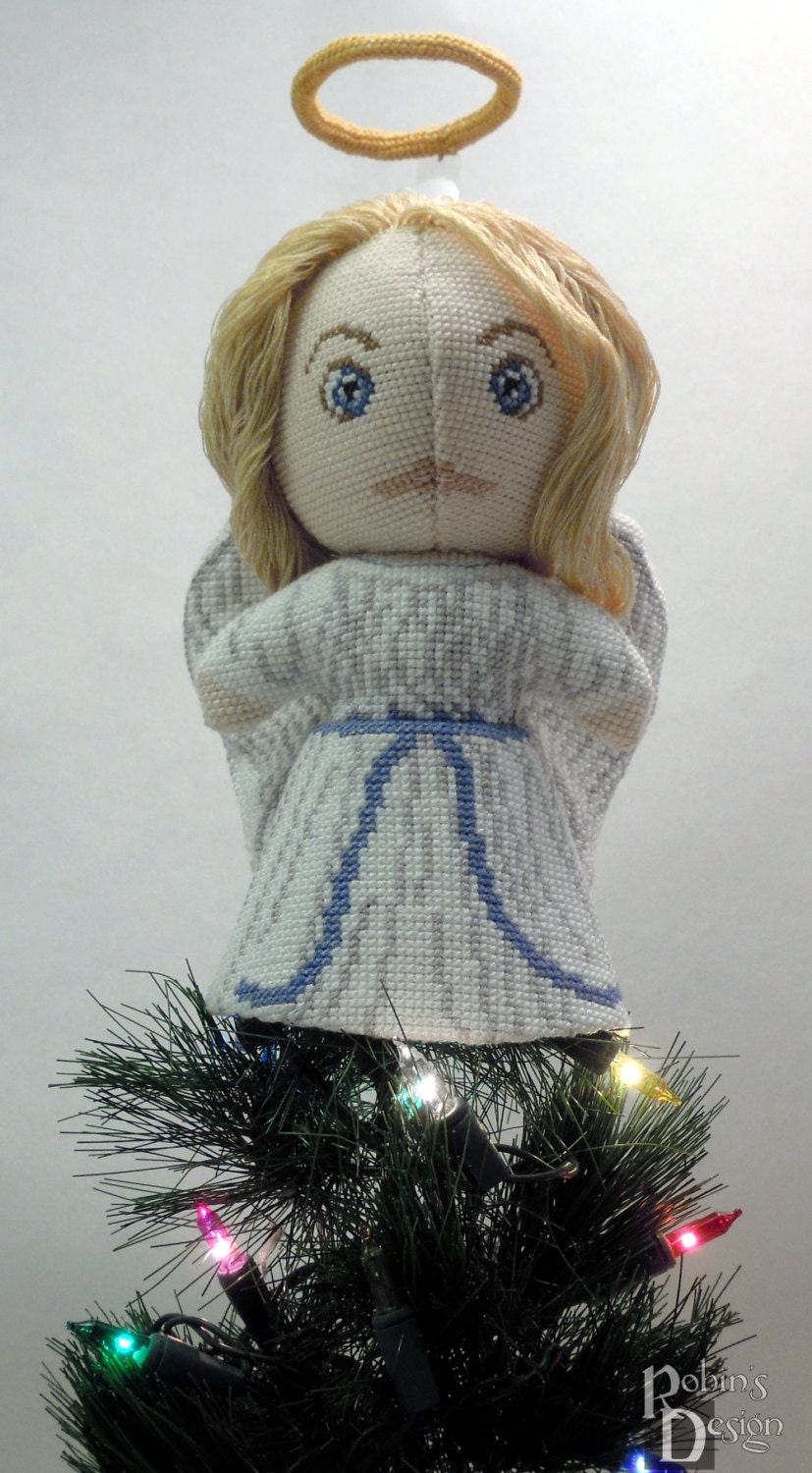 Traditional Angel Doll/Tree Topper 3D Cross Stitch Sewing Pattern PDF