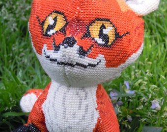 Cinnabar the Red Fox Doll 3D Cross Stitch Animal Sewing Pattern PDF