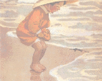 Jessie Willcox-Smith's The Sea Blossom Cross Stitch Pattern PDF