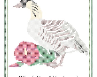 New Mexico State Bird Flower and Motto Cross Stitch Pattern | Etsy
