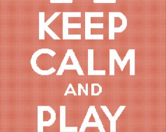 Keep Calm and Play Mahjong Cross Stitch Pattern PDF