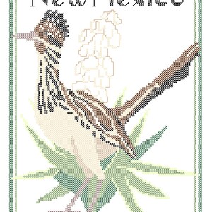 New Mexico State Bird, Flower and Motto Cross Stitch Pattern PDF - Etsy