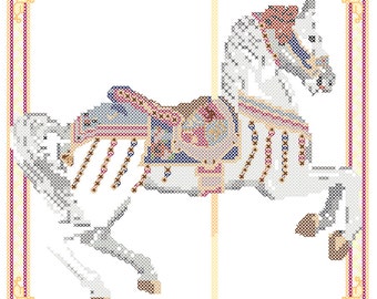 Jingles Disneyland Carousel Horse Cross Stitch Pattern PDF