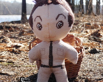 Deputy Barney Fife Doll 3D Cross Stitch Sewing Pattern PDF