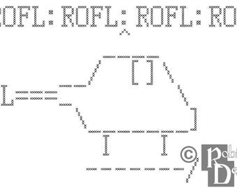 ROFLcopter Cross Stitch Pattern PDF
