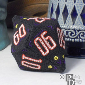 D10 Pentagonal Trapezohedron Set 3D Cross Stitch Sewing Pattern PDF image 4