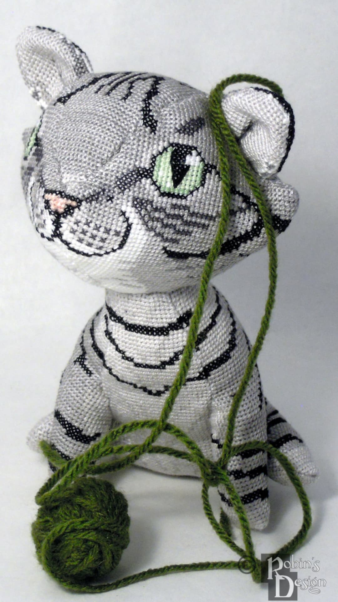 Demelza the Brownish Gray Mackerel Tabby Cat Doll 3D Cross Stitch ...