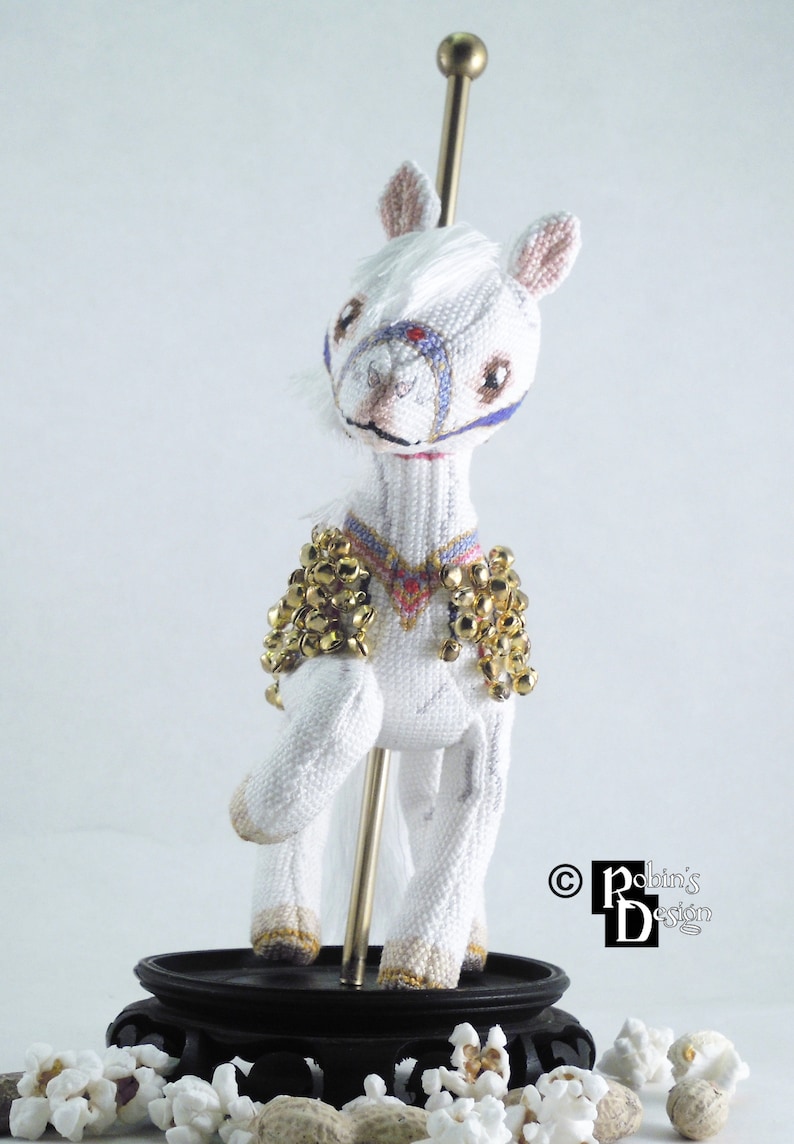 Jingles Carousel Horse Doll 3D Cross Stitch Animal Sewing Pattern PDF