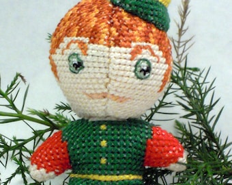 Santa's Elf Doll 3D Cross Stitch Sewing Pattern PDF