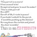Dead Parrot Sketch Rant Cross Stitch Pattern PDF