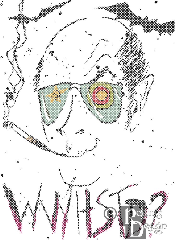 What Would Hunter S Thompson Do Cross Stitch Pattern PDF