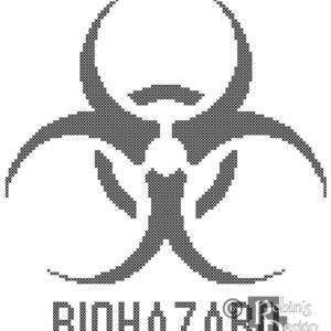Biohazard Cross Stitch Pattern PDF