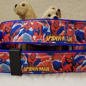 Superhero Handmade Dog Collar   1 Inch Wide   Large & Medium