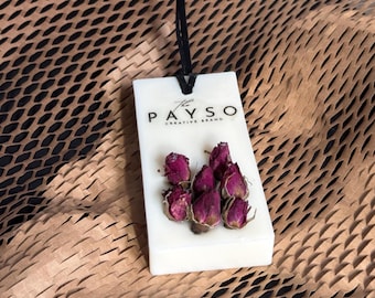 Sobre de cera de rosa: Tableta de aromaterapia de soja con capullos de rosa secos