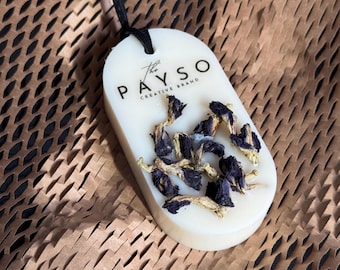 Bolsita de cera botánica con flores secas: ambientador artesanal de cera de soja