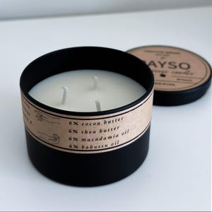 Handmade Soy Massage Candle: Aromatherapy Skin Care Gift