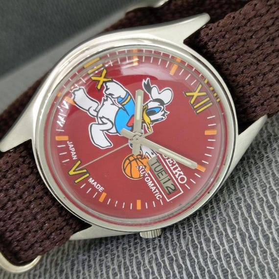 Vintage Seiko Automatic 7019A Japan Mens Donald Dial Watch A2948-U