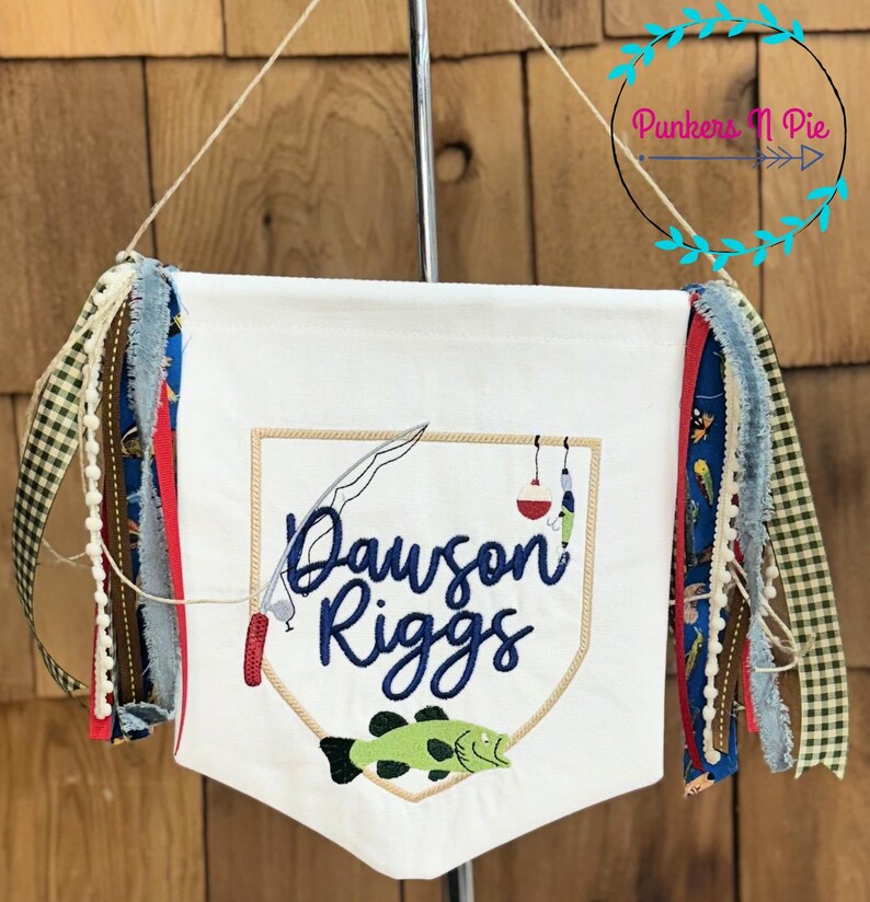 Banner Rigg Fishing Custom Baby Banner, Monogram Hospital Door Sign, Crib Banner - Etsy