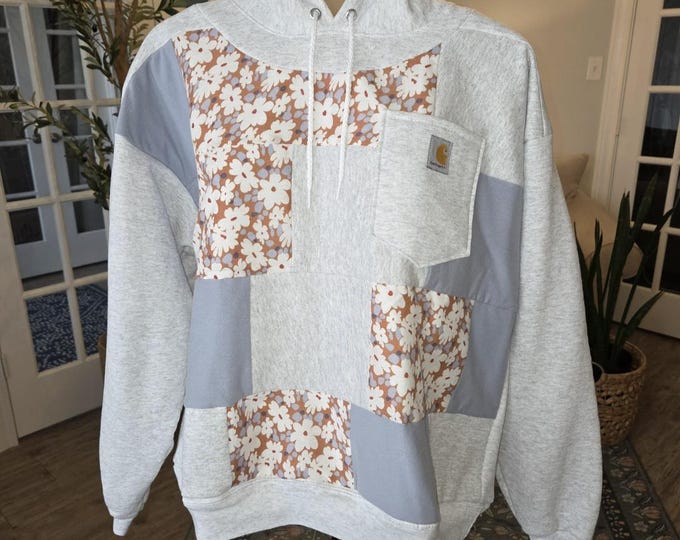 Quilted Upcycled Hoodie: Reworked Hoodie - Etsy