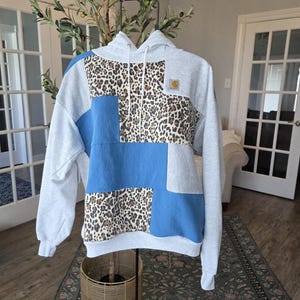 Quilted Upcycled Hoodie: Reworked hoodie