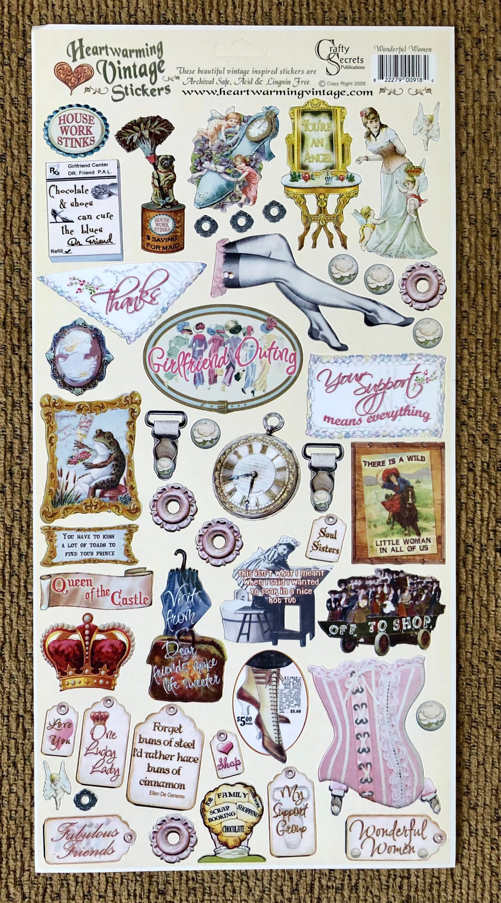 Crafty Secrets / Vintage Stickers / Family Matters / Journal