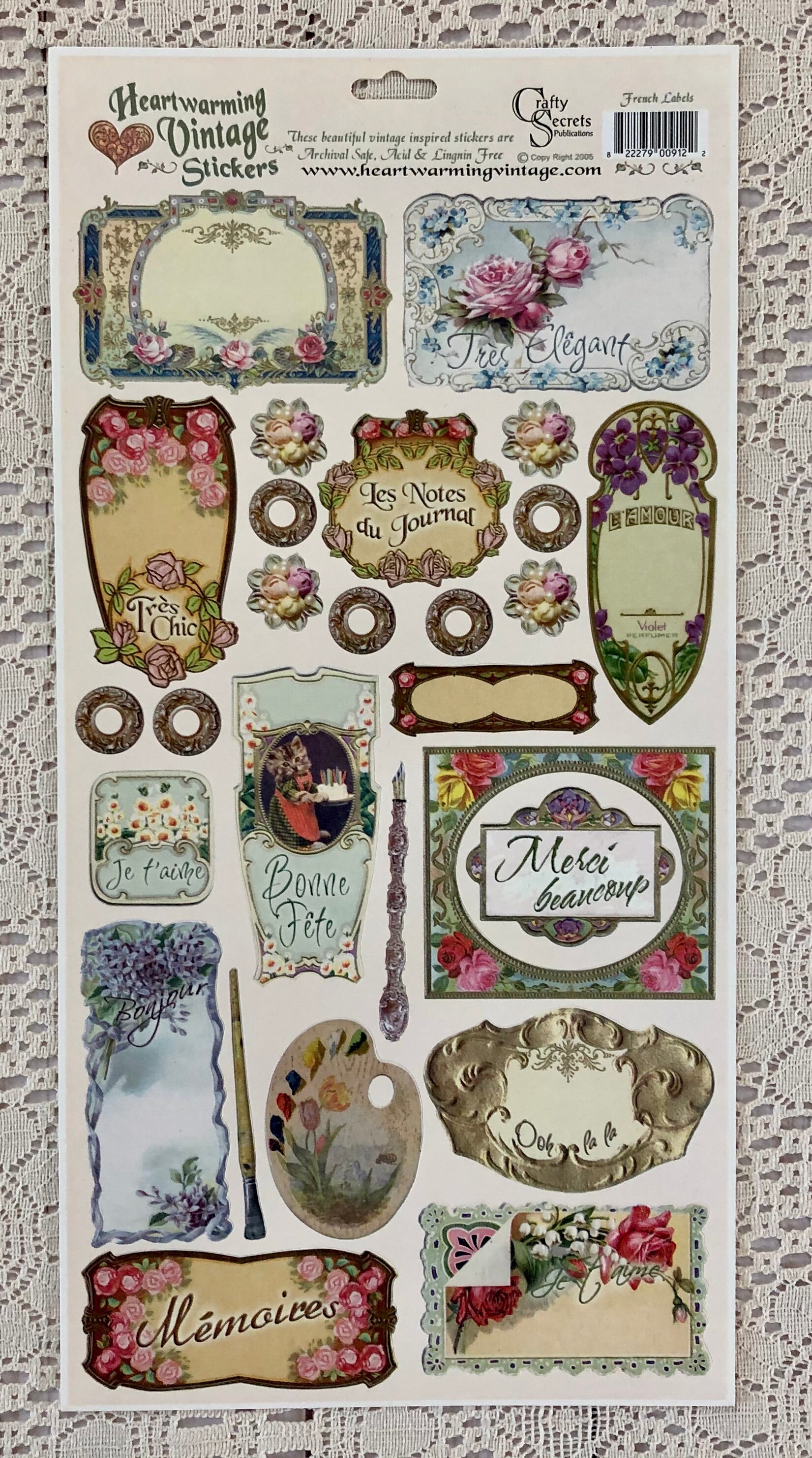 Crafty Secrets / Vintage Stickers / Fond Recollections / Journal